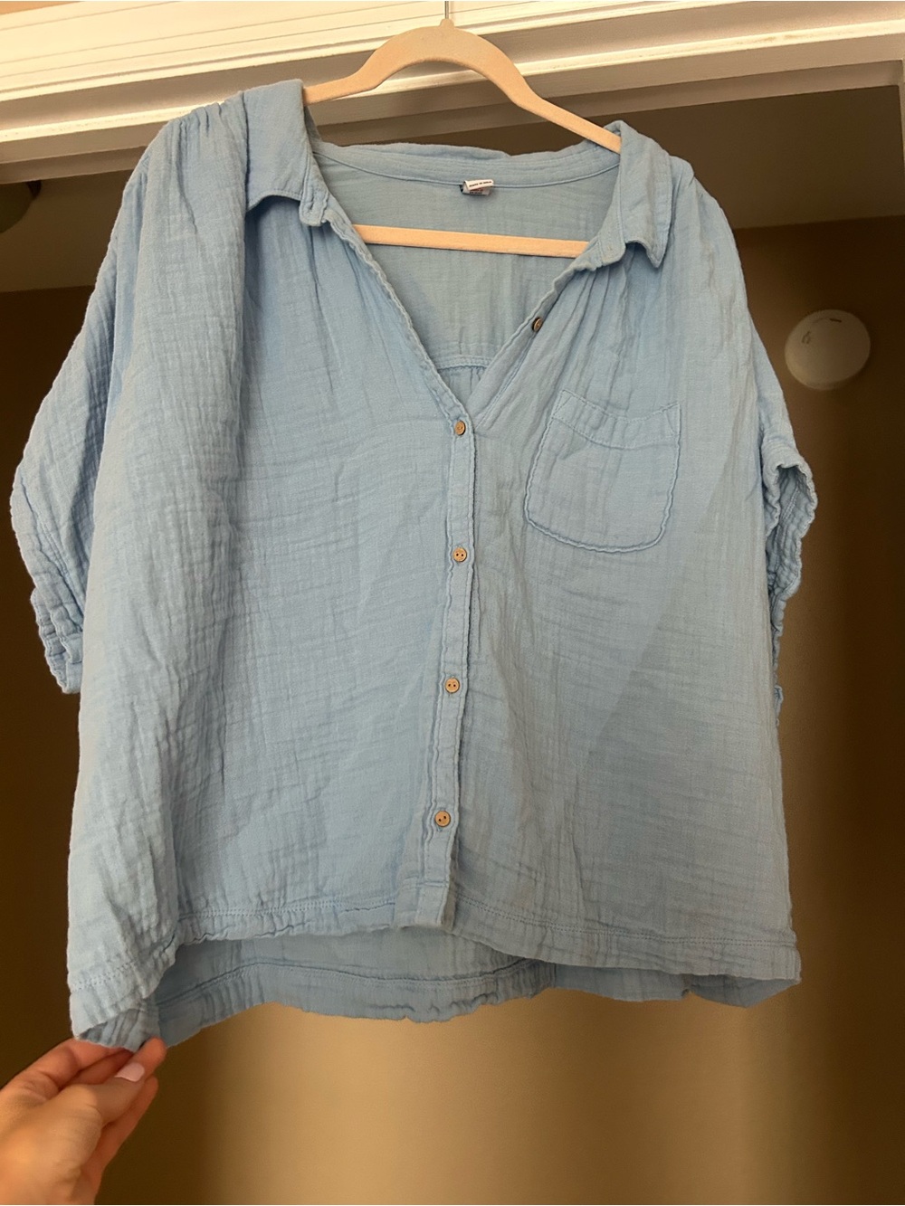 Old Navy - Blue Gauze button up Shirt